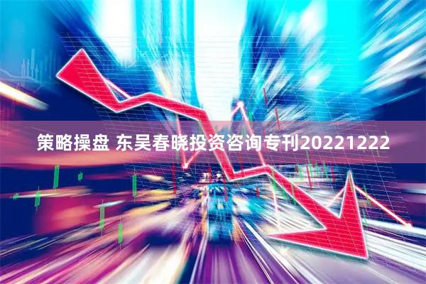 策略操盘 东吴春晓投资咨询专刊20221222