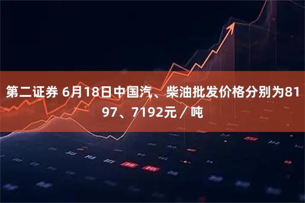 第二证券 6月18日中国汽、柴油批发价格分别为8197、7192元／吨